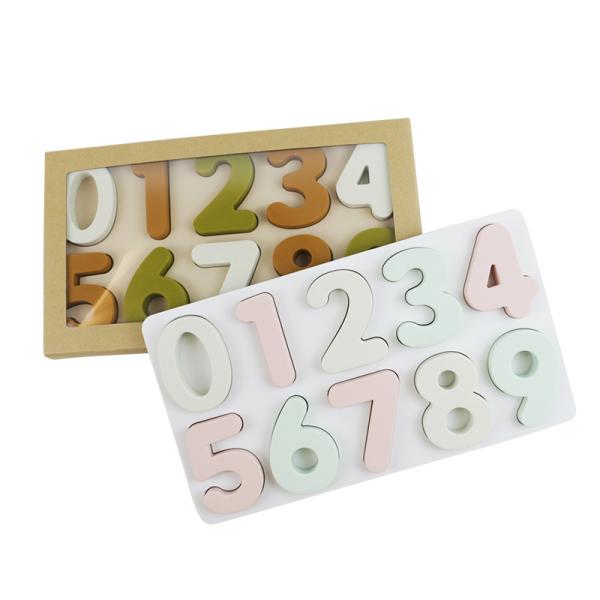Wholesale low MOQ Silicone Number Puzzle BPA Free Eco Friendly For Kids