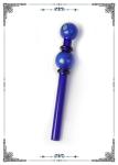 Borosilicate Glass Smoking Bong Burning Blue Tube 5.7 Inches