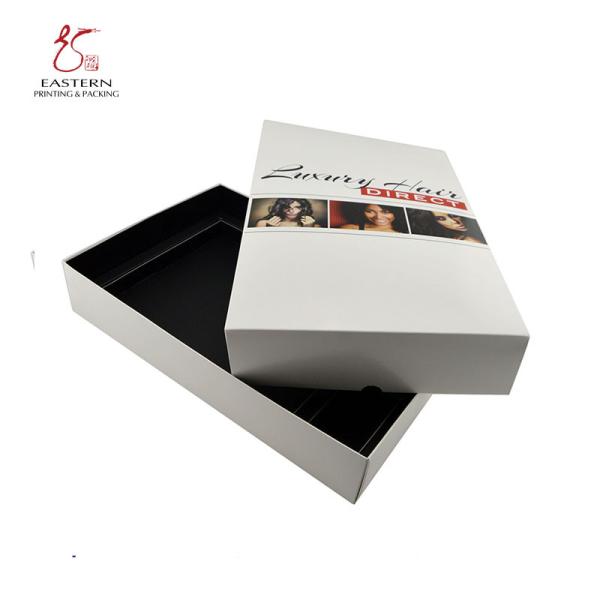 Buy cheap 350gsm White Cardboard Weave Hair Packaging Box , Lid And Base Box from wholesalers