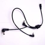1 Female to 3 Angle Male Ways DC Splitter Power Extension Cable for CCTV