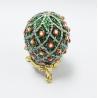 Buy cheap Faberge Egg Trinket Jewelry Box with Rose for Sale Rose Jewelry Trinket Box Rose Green Egg Christmas Wedding Gift from wholesalers