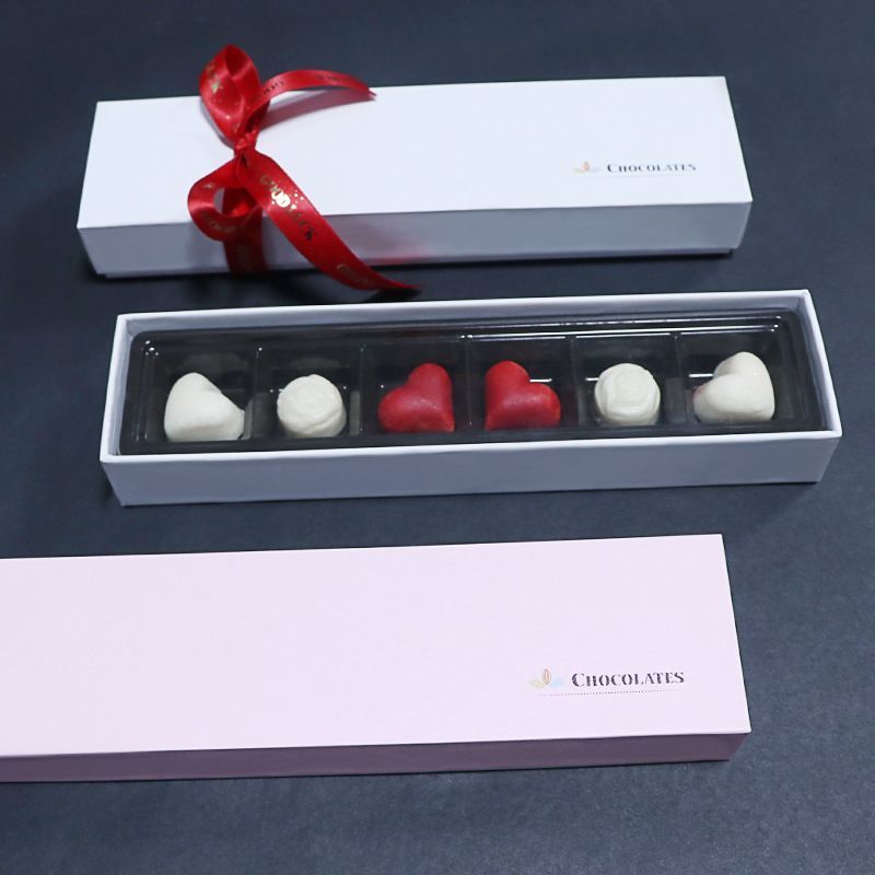 Eco Friendly Pink Party Chocolate Cookie Kraft Paper Boxes Dessert Box Chocolate Packaging Gift Magnetic Box with Dividers