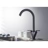 Buy cheap Dual Handle Waterfall Black Kitchen Faucets , Deck Mount Kitchen Faucet ROVATE from wholesalers