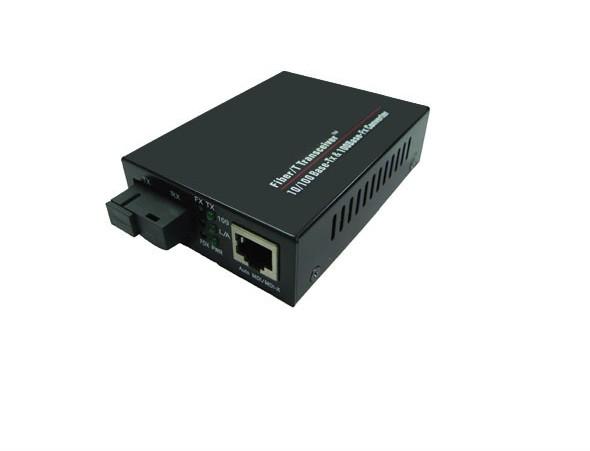 Quality Black color RJ-45 SC Fiber Optic Ethernet Media Converter Apply to the Campus Broadband Network for sale
