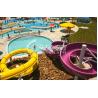Buy cheap Family Open Spiral Slide Water Park Equipment , Blue Red Green Fiberglass Spiral Water Slide from wholesalers