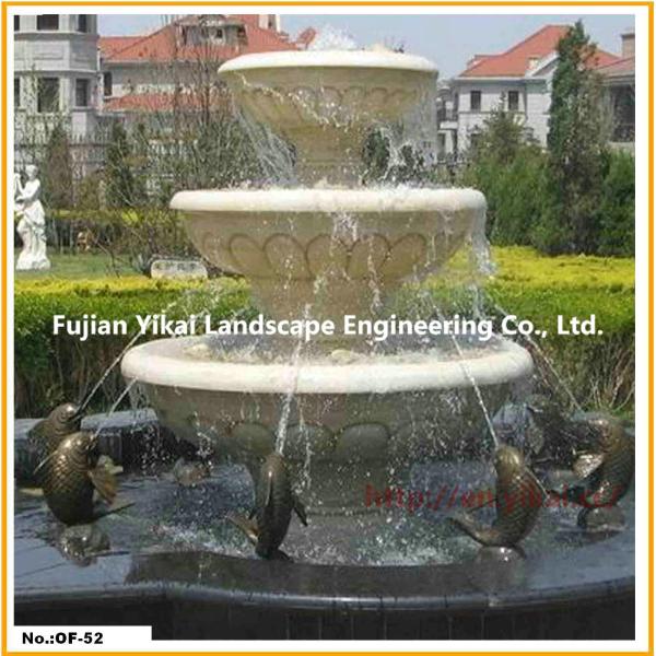 Buy cheap Three Basin White Stone Water Bowl from wholesalers