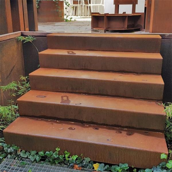 Buy cheap Pre weathered Corten Steel Garden Steps Stairs 1000mm to 3000mm width from wholesalers