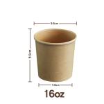 Waterproof Heat Resistant 16oz Paper Bowls And Lids For Branding