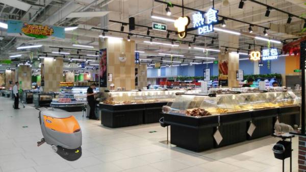 Buy cheap Gray Color Battery Powered Floor Scrubber Using In Supermarket And Store from wholesalers