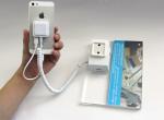 COMER alarm display cable locking holder for mobile stands with security and