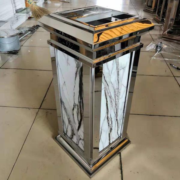 Customized Hotel Lobby Trash Cans Hotel Garbage Cans Foot Pedal