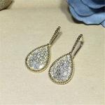 full diamond earrings 18kt gold with yellow gold or white gold