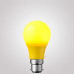 Yellow LED Bulb Light 3W-20W, Anti-UV Cover, Flicker-Free, 80-83Ra/95-98Ra,