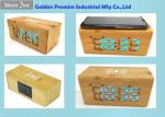 FCC Bamboo Electronics Alarm Clock Phone Charger 17*8*9cm