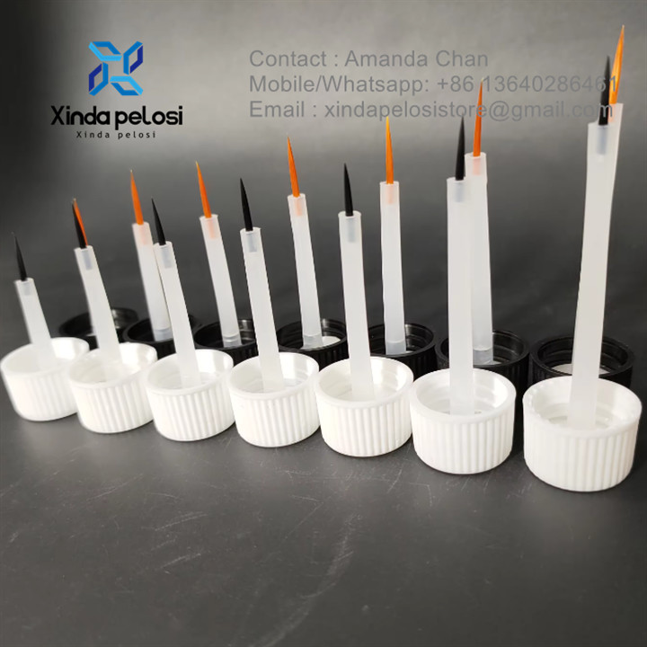 Custom Bottle Cap Plastic Lid With Brush Plastic Cap With Stick