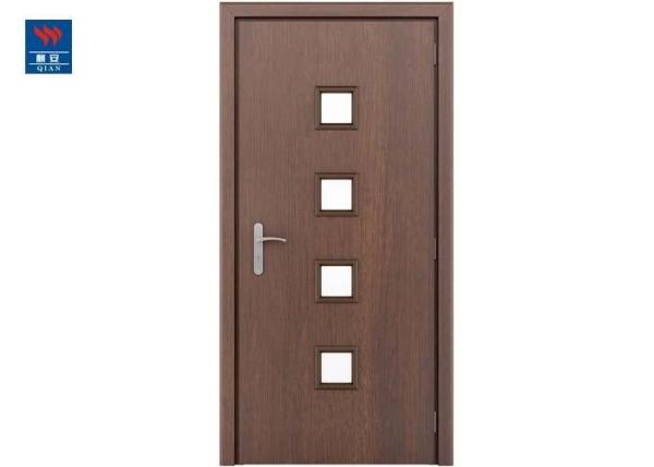Buy cheap Swing Security Black Walnut Wood Fire Rated Glass Doors from wholesalers