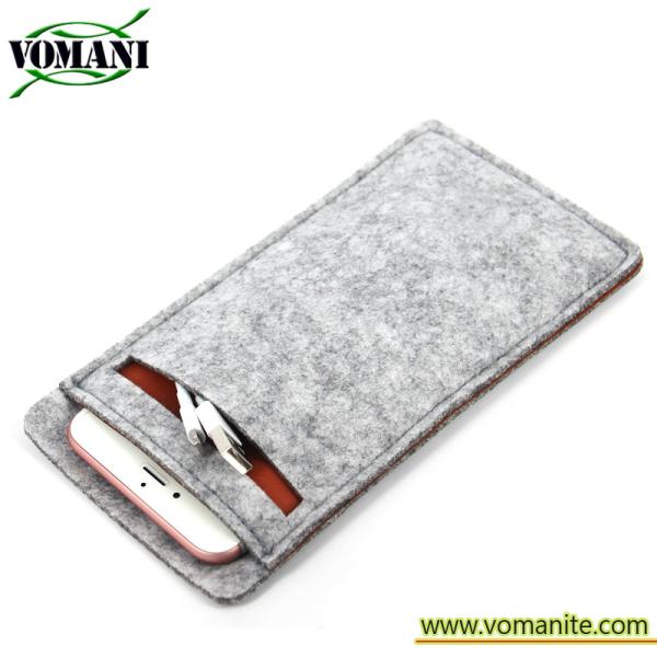 Buy cheap Universal smart phone wallet leather bags Felt phone case for 5.5 iphone 6 plus from wholesalers