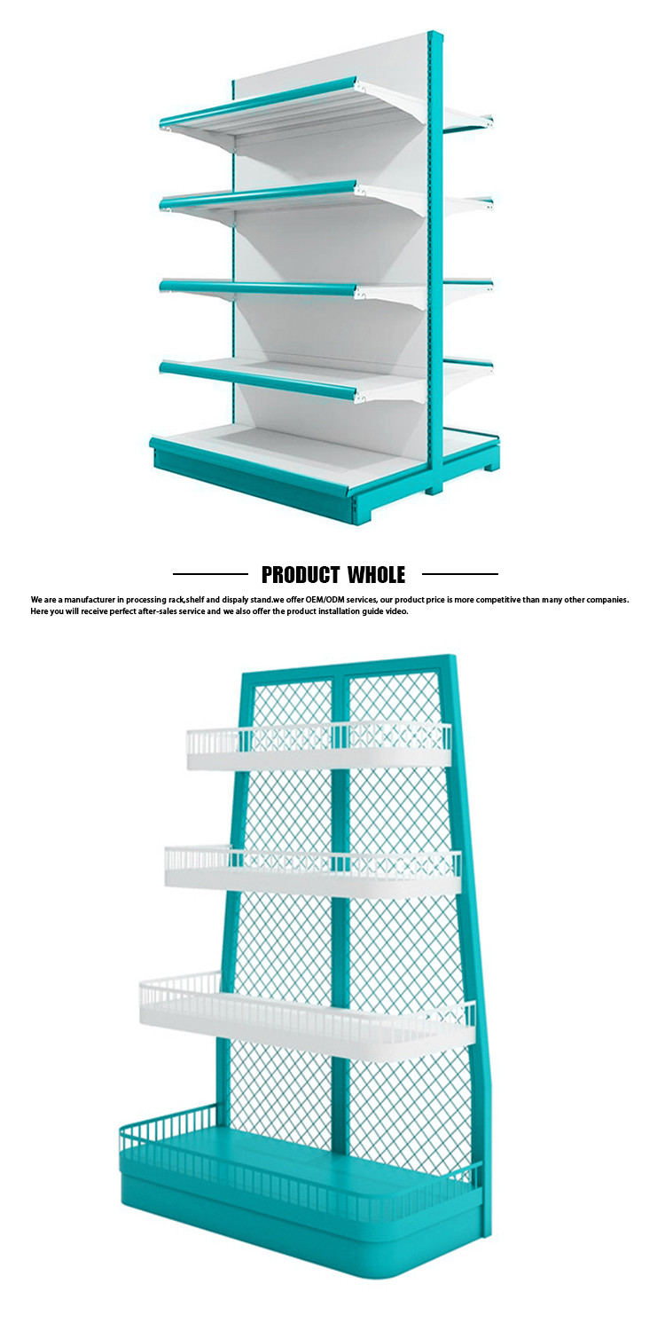 Customizable Modern Cold Rolled Steel Supermarket Shelf Rack