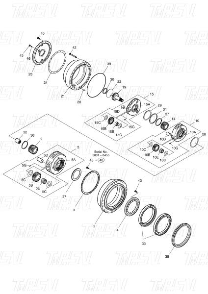 Buy cheap 404-00098C 170402-00009 TRAVEL DRIVE USE FOR DOOSAN CATALOG DX300 SOLAR300-5/7 from wholesalers