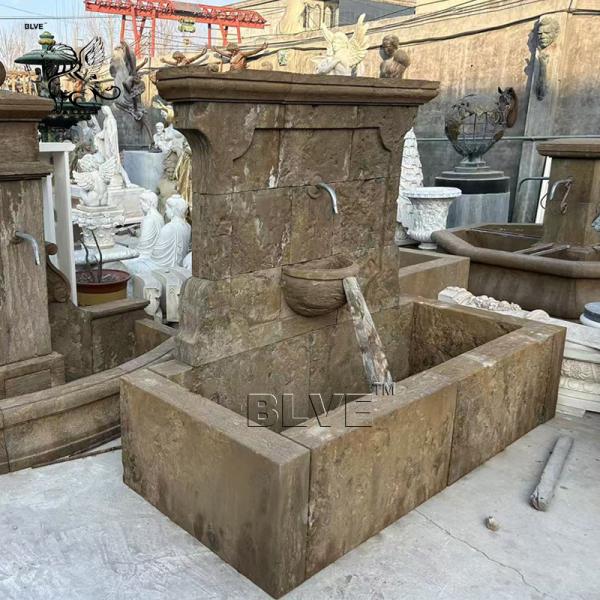Buy cheap Marble Wall Water Fountains Outdoor Natural Stone Garden Antique Fountain Handcarved Front Yard from wholesalers