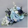 Buy cheap Ice Blue Rose Bride Holding Flowers Bridesmaid Bouquet Wedding Corsage Wrist Flower Wedding Artificial Flowers from wholesalers