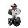 Buy cheap Fluorine Dn80 Chemical Resistant Floating 3 Way Electric Ball Valve from wholesalers