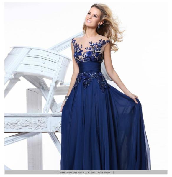 Buy cheap Chiffon Long Section Bridesmaid Dress Double Shoulder Straps Beading Sash Toast Dress from wholesalers