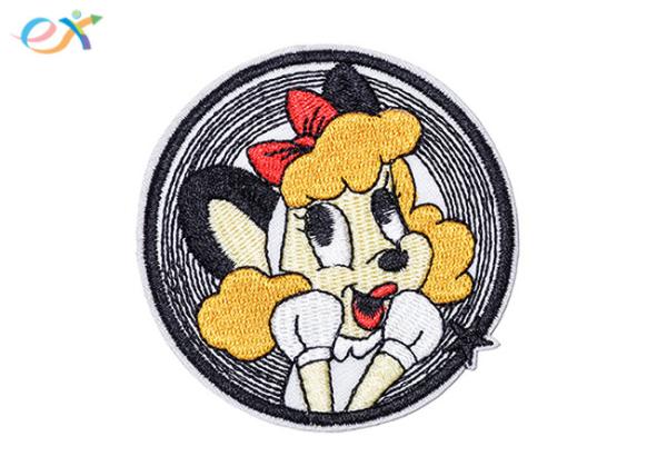 Buy cheap Embroidered Lovely Logo Girls Embroidery Circle Badge Appliqued For Shirts Logo Patch from wholesalers