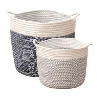 Buy cheap Decorative Custom Woven Cotton Rope Laundry Toys Candy Storage Fabric Container product
