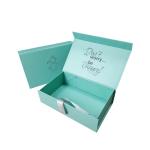 Recyclable Magnetic Kraft Gift Box , Luxury Paper Box With Ribbon OEM