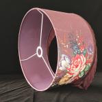 Rose Floral Velvet Lampshade With Tassels Antique 400*250MM