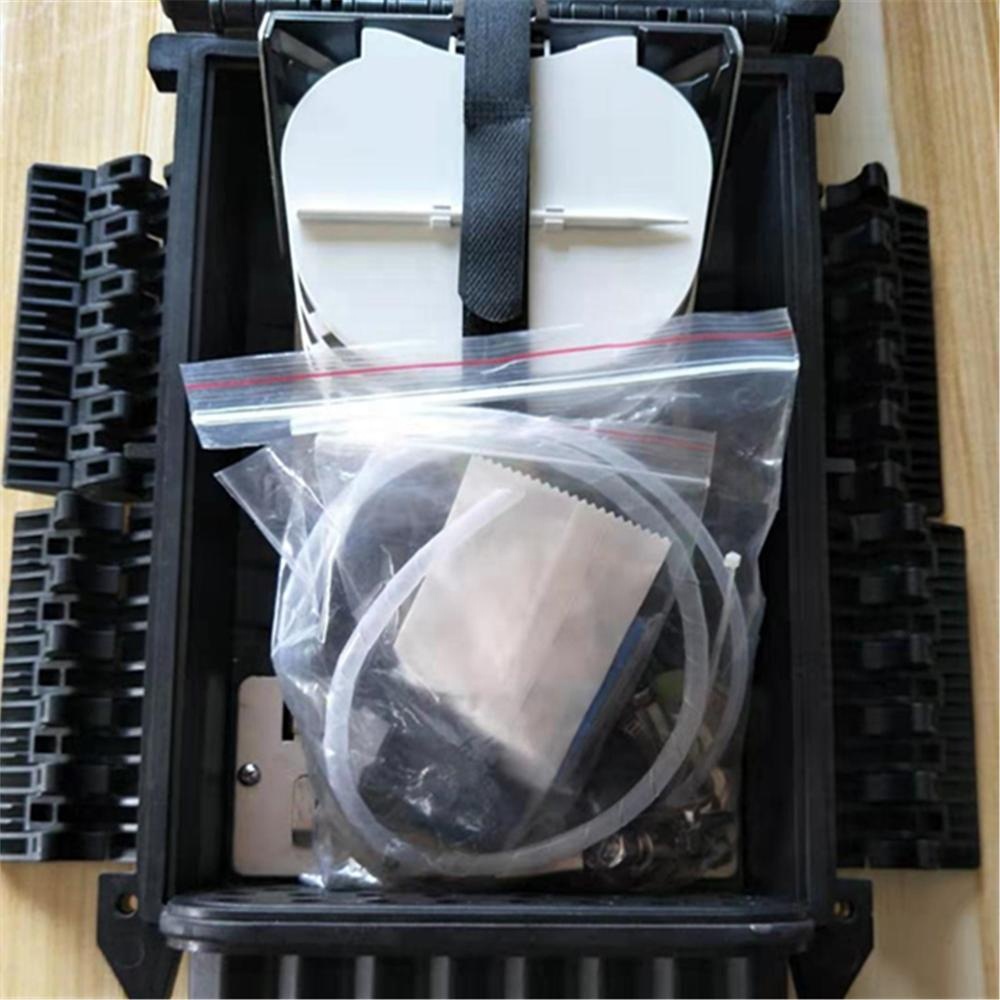 Factory production 12 port fiber optic distribution box black color pole mounting FTTH 12 core fiber optic termination box