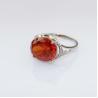 Buy cheap Women Jewelry Sterling Silver Ring with 10mmx12mm Oval Red Cubic Zirconia(F41) from wholesalers
