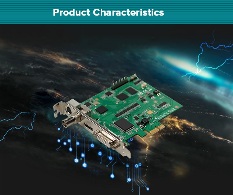 1channel Video Capture Card with SDI/DVI/CVBS Input 1080P60 for PCIE SDK Support