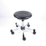 Backless Polyurethane Ergonomic Lab Chairs And Stools 5 Legged Base Black