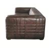 Buy cheap Ribbed Vintage Leather Sofas Large 3 Seater For Living Room from wholesalers