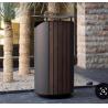 Buy cheap Outdoor 30 Gallon Commercial Wood And Steel Garbage Bin Outside Garden Large Dustbin Street Park Wooden Garbage from wholesalers