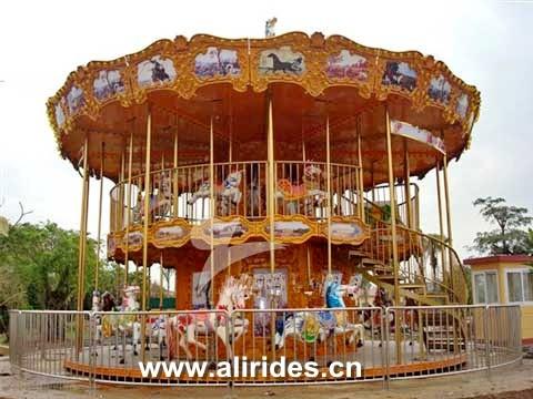 Buy cheap Double deck carousel 48 seats amusement rides for sale from wholesalers