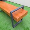 Buy cheap Patio Outdoor Metal Wood BENCHES Outdoor Furniture Moden Long Bench chair with FREE Customized service from wholesalers