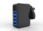 Buy cheap Black 4 Ports 5V4.8A USB Wall Charger UK Plug from wholesalers