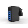Buy cheap Black 4 Ports 5V4.8A USB Wall Charger UK Plug from wholesalers
