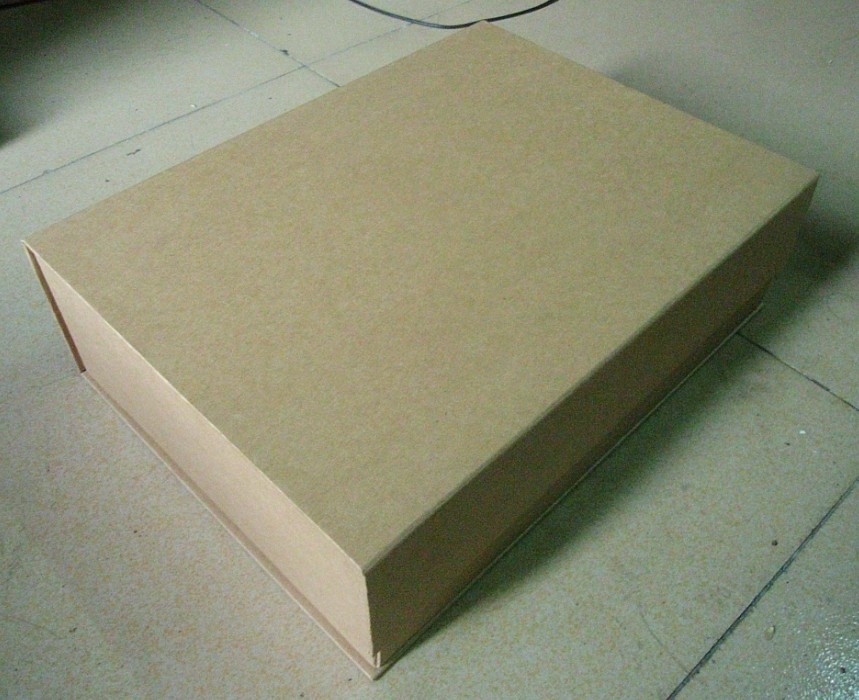 Wholesale kraft paper custom flat pack double layer folding box with magnet closure