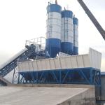 HZS120 Mobile Cement Concrete Mixing Plant Station For Airport Construction With