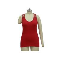 Buy cheap Elegant Royal Red Ladies Tank Tops Lace Camisole Top Viscose Elastane Material product