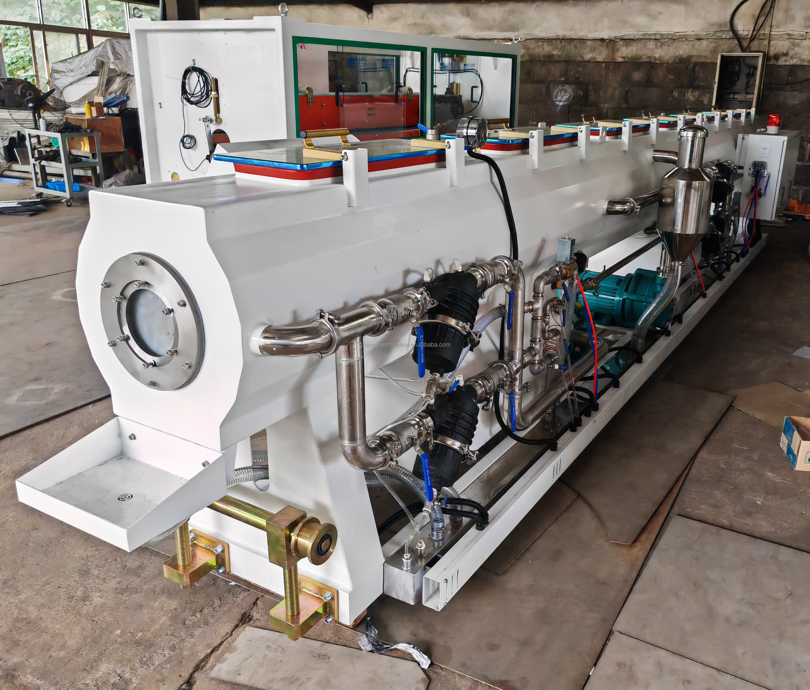 90kw Single Screw Hdpe Pipe Extrusion Machine For Gas Pipe