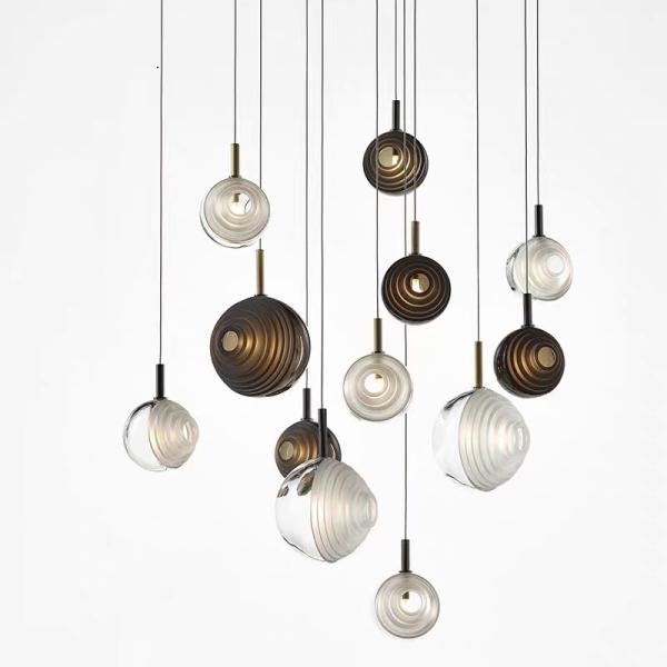 Buy cheap Modern LED Pendant Lights Black Glass Hanging Lamps Living Room Kitchen Lights(WH-GP-57) from wholesalers