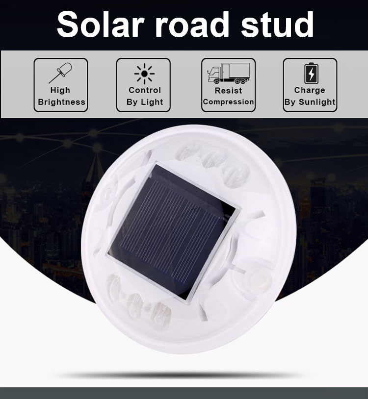 Durable Plastic Reflective Round Road Stud with Road Traffic Safety Warning Function