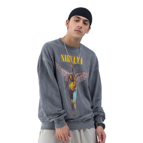 Buy cheap Cotton Acid Wash Crew Neck Jumper Plain 3d Full Print Custom from wholesalers