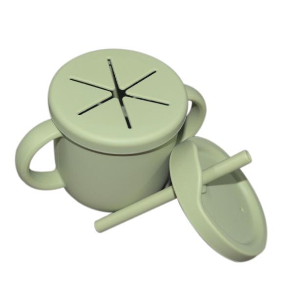 Buy cheap 100% Silicone Sippy Cup Eco Friendly BPA Free Baby Snack Cup Customized Sizes from wholesalers