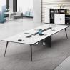 Buy cheap Solid Wood Office Furniture Customized Luxury White Conference Table Modern Meeting Room Table 10 from wholesalers